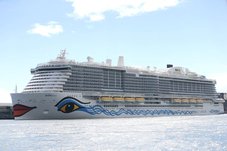 Aida Nova im Hafen von Las Palmas Gran Canaria 2019.