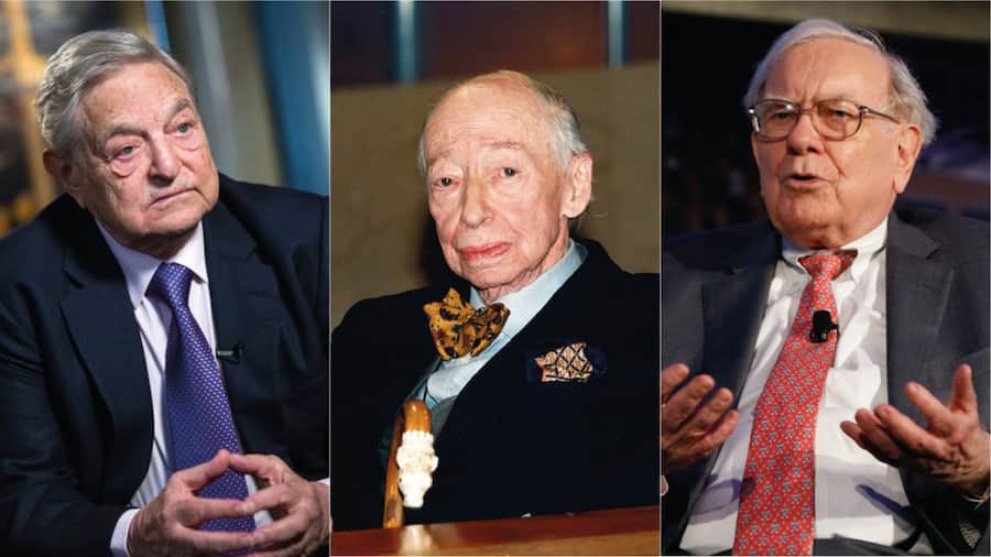 Die drei Börsenprofis Soros, Kostolany und Buffet