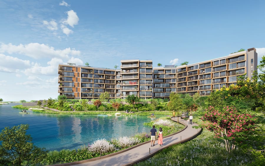 Geplante Überbauung Skypark Elara von Banyan Group Residences in Bang Tao, Phuket, Thailand.